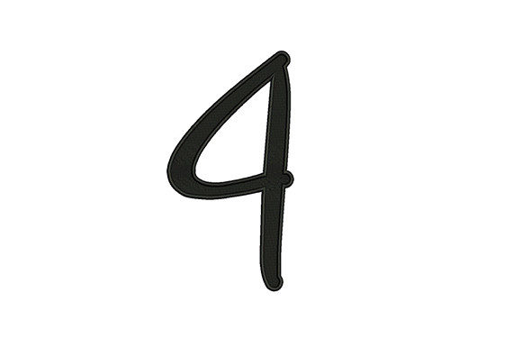 4 Number: A Clean, Confident Sweatshirt Embroidery Choice