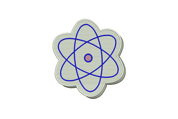 Atom Design Symbol: A Thoughtful Embroidery Choice