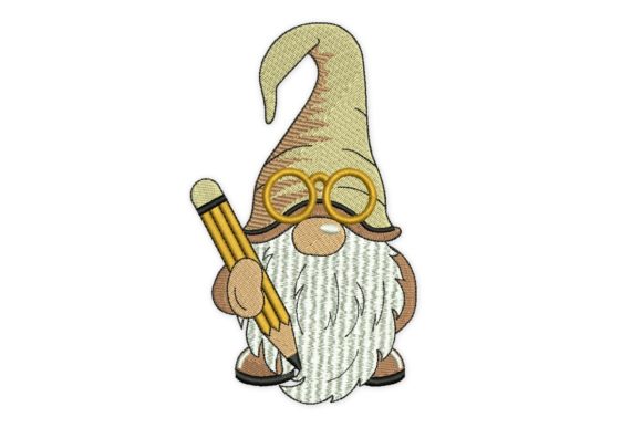 Back to School Gnome Embroidery Design