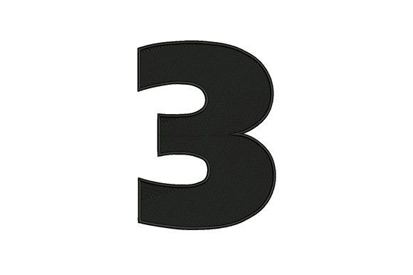 Bold Number 3: A Craft Fair-Ready Embroidery Design