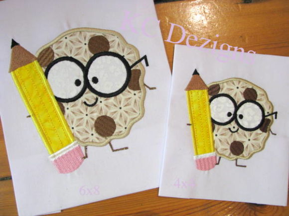 Boy Cookie with Pencil Embroidery Design