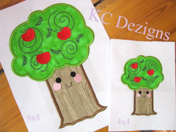 Smiley Apple Tree: A Cheerful Back-to-School Embroidery Pick